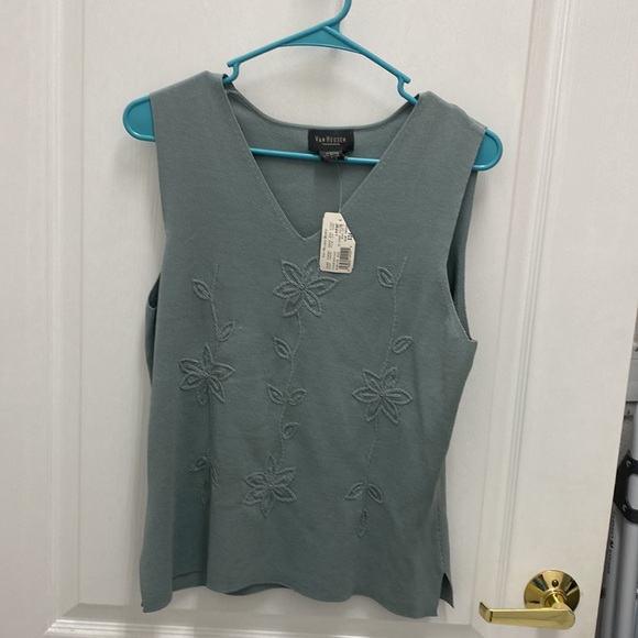 Beautiful, new tank style top with matching button down sweater. - Picture 2 of 2